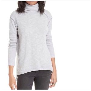 Free People split back turtle neck sweater
